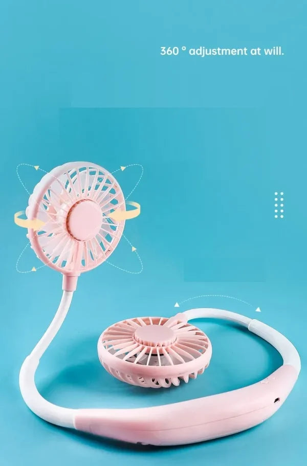 Sports Summer Neck Fanusb Rechargeable (random Color)